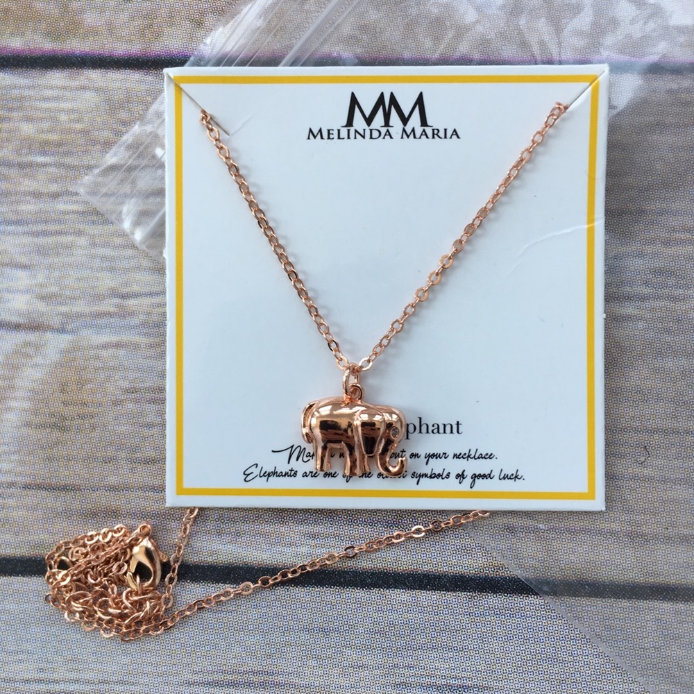 Melinda Maria Lucky Elephant Necklace